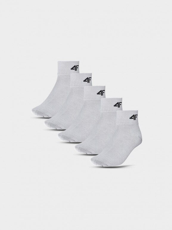 Dziecięce skarpetki (5-pack) 4F 4FJWMM00USOCU295 - szare