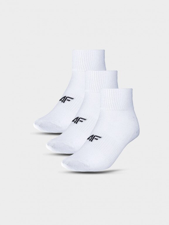 Dziecięce skarpetki (3-pack) 4F 4FJWMM00USOCU330 - białe