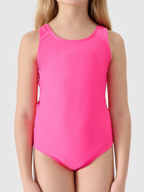 Dziewczęcy kostium kąpielowy jednoczęściowy 4F 4FJWMM00USWSF074 - różowy