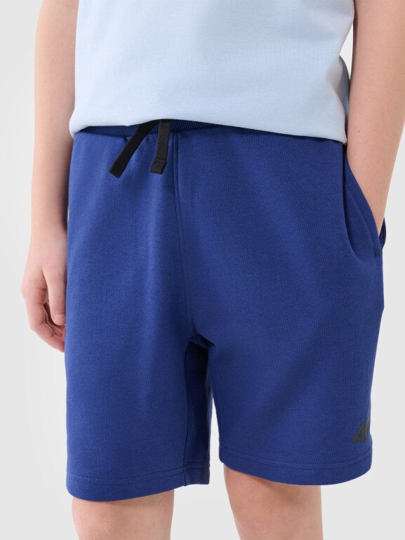 Chłopięce spodenki dresowe 4F 4FJWSS25TSHOM601 - niebieskie