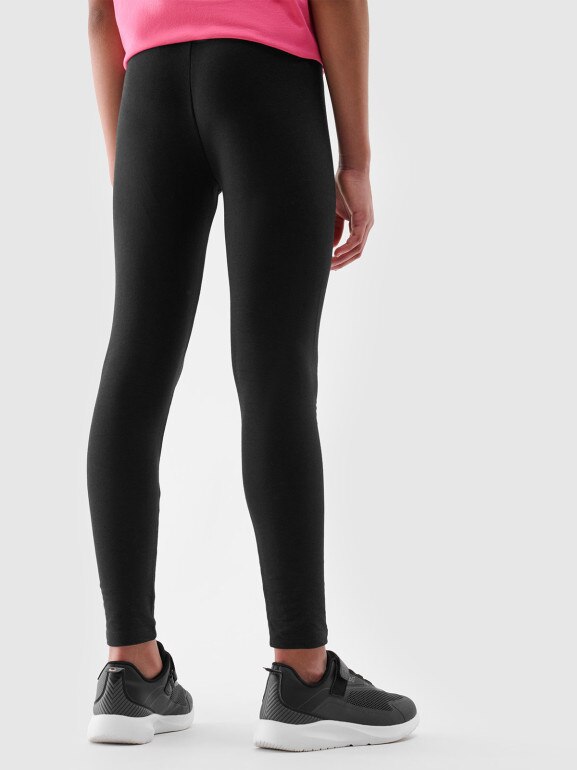 Dziewczęce legginsy basic 4F 4FJWSS25TTIGF198 - czarne
