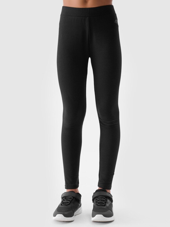 Dziewczęce legginsy basic 4F 4FJWSS25TTIGF198 - czarne