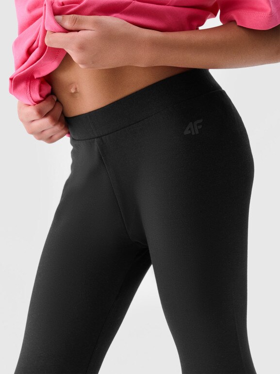 Dziewczęce legginsy basic 4F 4FJWSS25TTIGF198 - czarne