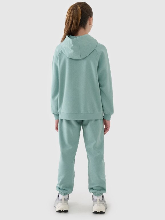Spodnie dresowe joggery dziewczęce - turkusowe