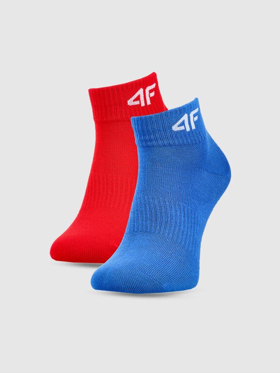 Chłopięce skarpetki za kostkę (2-pack) 4F 4FJWSS25USOCM434 - multikolor