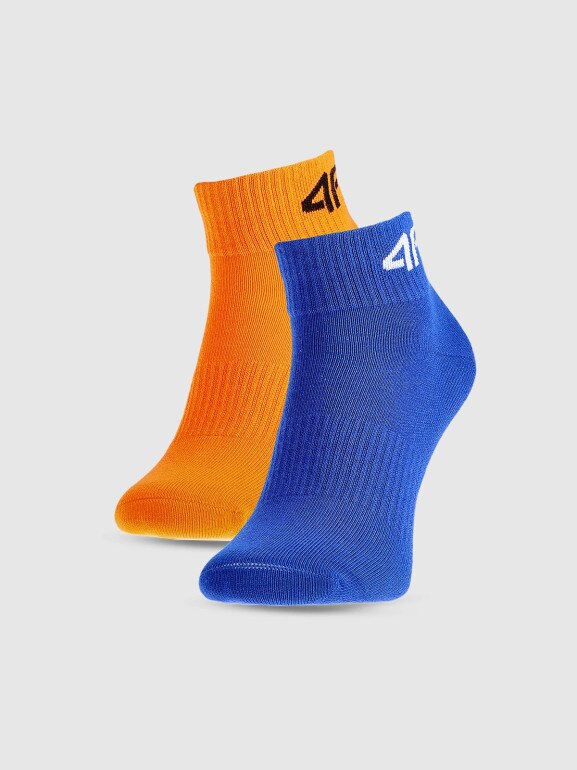 Chłopięce skarpetki za kostkę (2-pack) 4F 4FJWSS25USOCM434 - multikolor