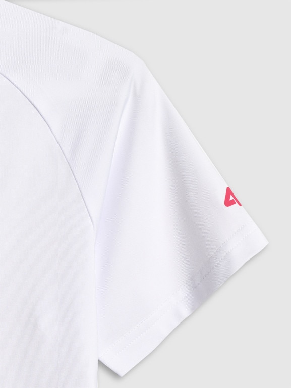 Dziewczęca koszulka treningowa 4F 4FJWSS26TFTSF1963 - biała