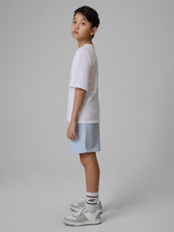 Chłopięce spodenki dresowe 4F 4FJWSS26TSHOM780 - niebieskie