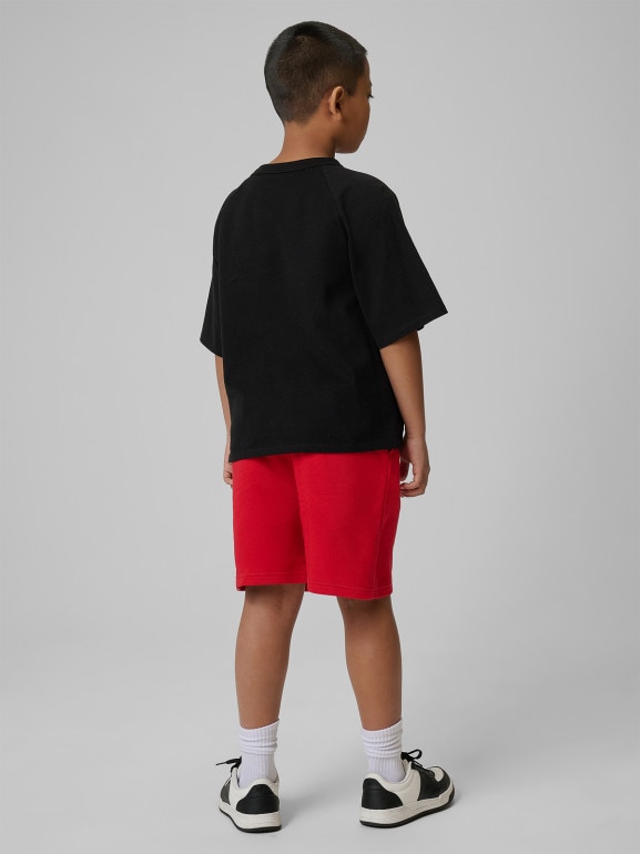 Chłopięce spodenki dresowe 4F 4FJWSS26TSHOM780 - czerwone