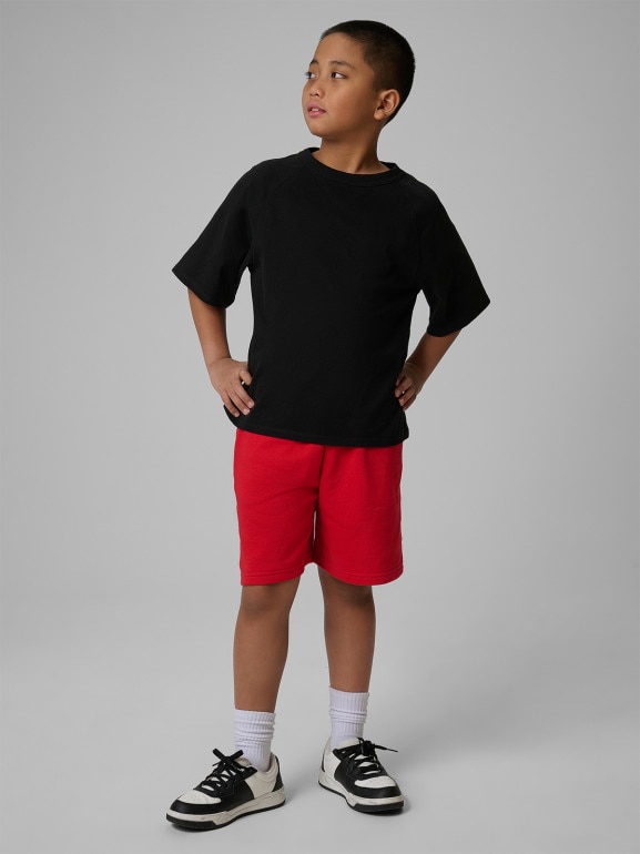 Chłopięce spodenki dresowe 4F 4FJWSS26TSHOM780 - czerwone