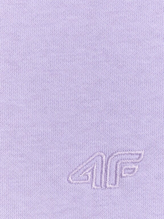 Dziewczęca bluza dresowa nierozpinana z kapturem 4F 4FJWSS26TSWSF2323 - fioletowa