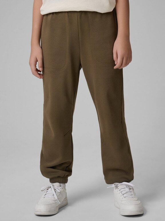 Chłopięce spodnie dresowe joggery 4F 4FJWSS26TTROM1437 - khaki