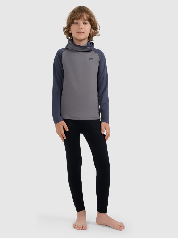 Chłopięca bielizna termiczna (góra) 4F 4FJRAW25UBRUM114 - szara