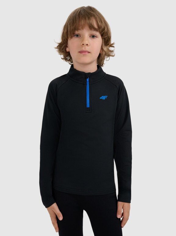 Chłopięca bielizna termiczna (góra) 4F 4FJRAW25UBRUM119 - czarna