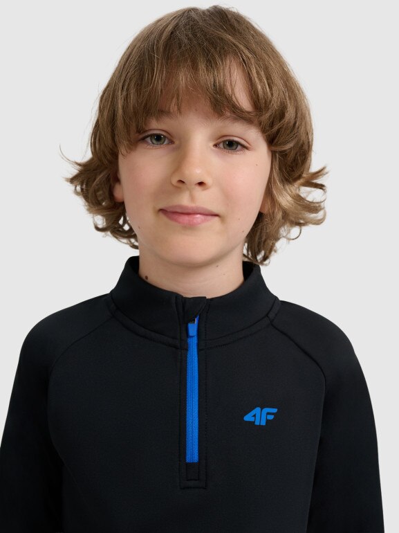 Chłopięca bielizna termiczna (góra) 4F 4FJRAW25UBRUM119 - czarna