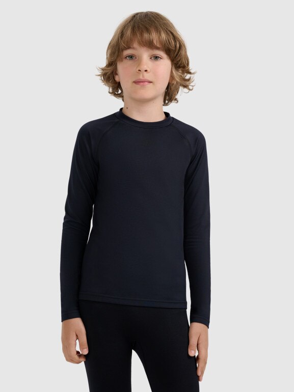 Chłopięca bielizna termiczna (góra) 4F 4FJRAW25UBRUM122 - czarna