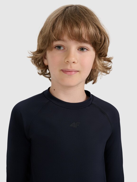 Chłopięca bielizna termiczna (góra) 4F 4FJRAW25UBRUM122 - czarna