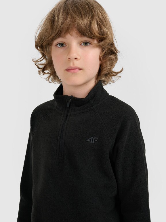 Chłopięca bielizna termiczna polarowa (góra) 4F 4FJRAW25UFLEM072- czarna