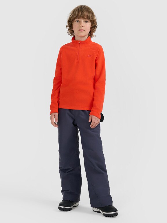 Chłopięca bielizna termiczna polarowa (góra) 4F 4FJRAW25UFLEM072- czerwona