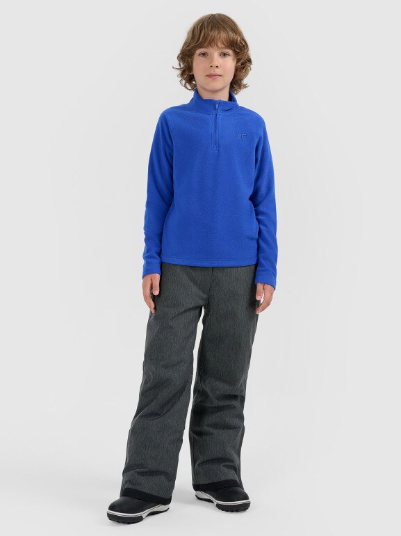 Chłopięca bielizna termiczna polarowa (góra) 4F 4FJRAW25UFLEM072- niebieska