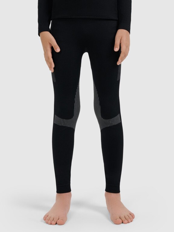 Chłopięca bielizna termoaktywna (komplet) 4F 4FJRAW25USEAM294 - czarna