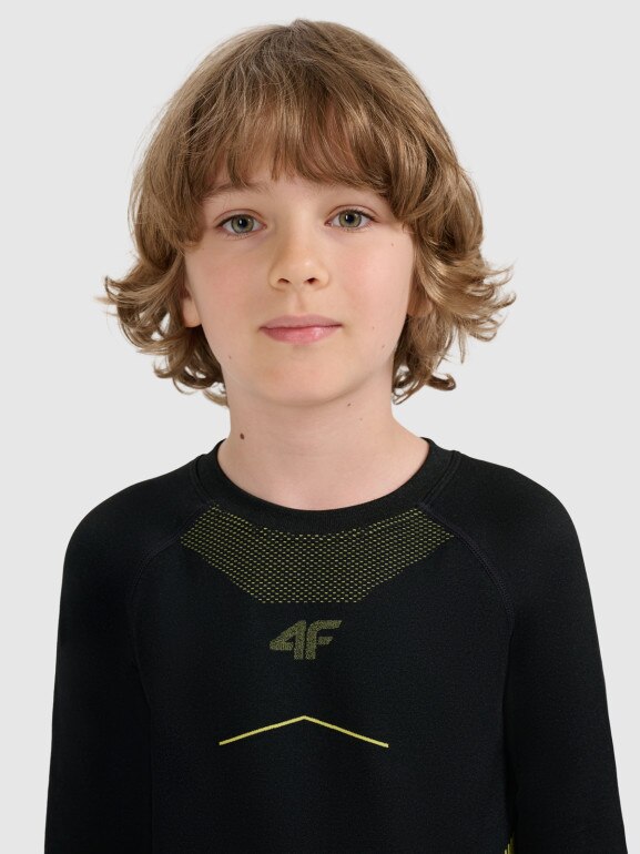 Chłopięca bielizna termoaktywna komplet 4F 4FJRAW25USEAM265 - czarna