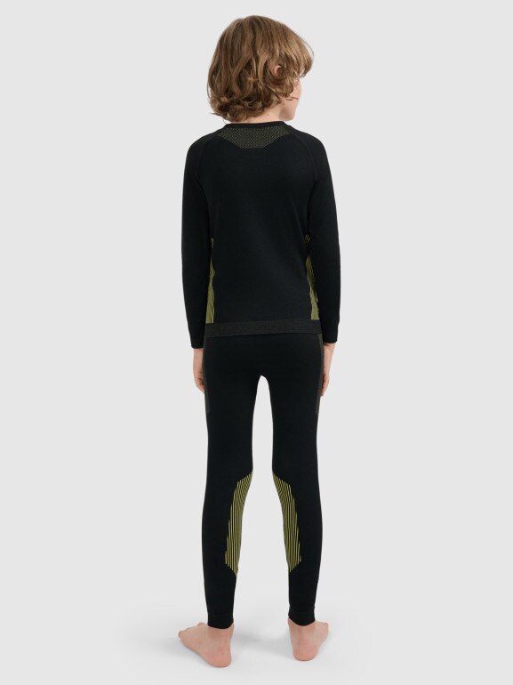 Chłopięca bielizna termoaktywna komplet 4F 4FJRAW25USEAM265 - czarna