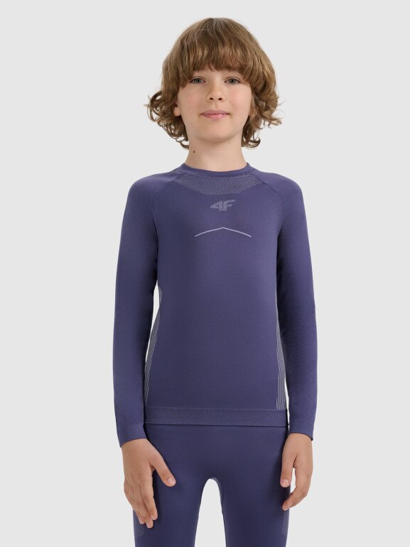 Chłopięca bielizna termoaktywna komplet 4F 4FJRAW25USEAM265 - granatowa