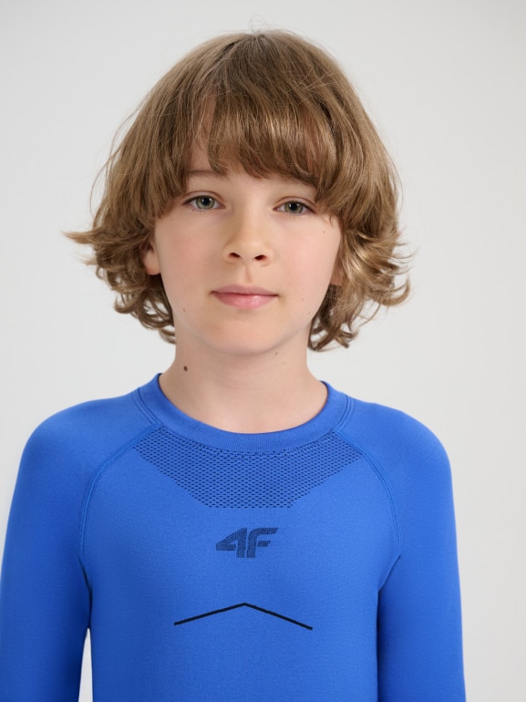 Chłopięca bielizna termoaktywna komplet 4F 4FJRAW25USEAM265 - niebieska