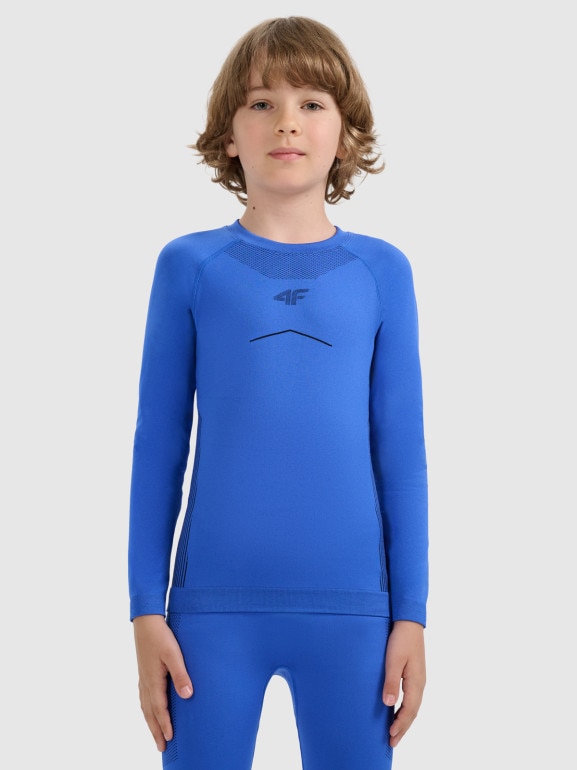 Chłopięca bielizna termoaktywna komplet 4F 4FJRAW25USEAM265 - niebieska