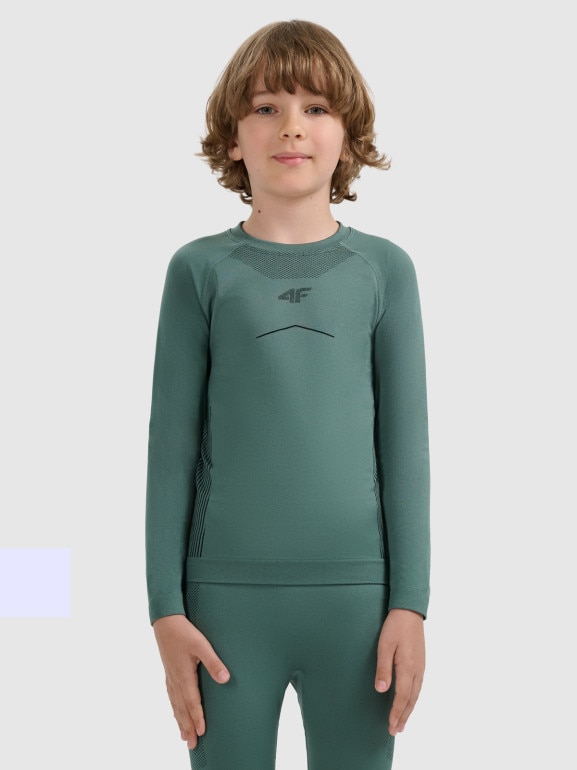 Chłopięca bielizna termoaktywna komplet 4F 4FJRAW25USEAM265 - zielona