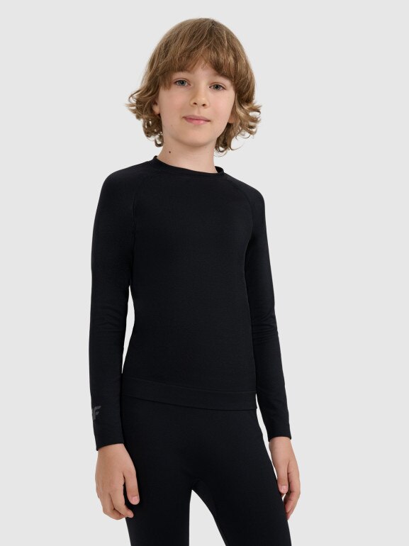 Chłopięca bielizna termoaktywna komplet 4F 4FJRAW25USEAU267 - czarna