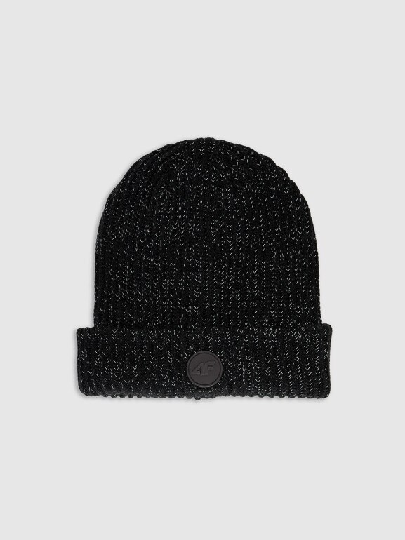 Chłopięca czapka odblaskowa 4F 4FJRAW25ACAPM0753 - czarna