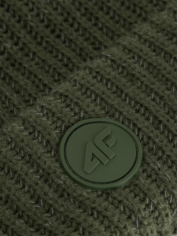 Chłopięca czapka odblaskowa 4F 4FJRAW25ACAPM0753 - zielona