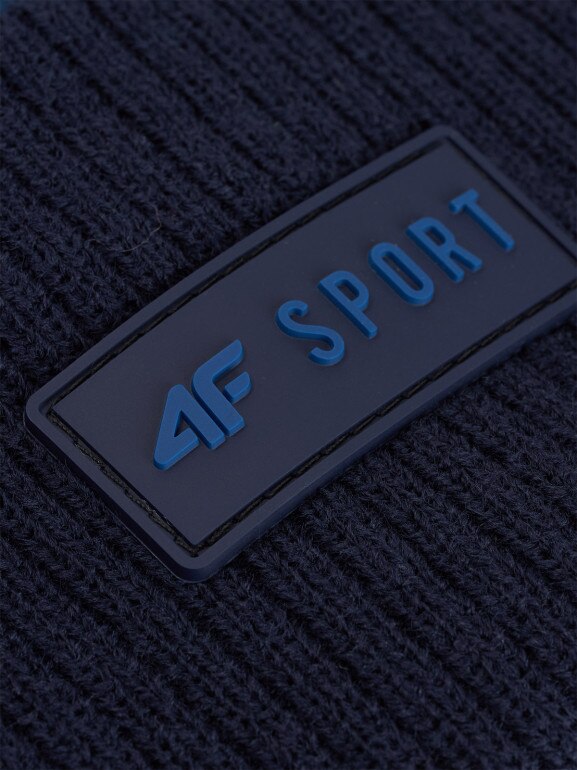 Chłopięca czapka zimowa 4F 4FJRAW25ACAPM0812 - granatowa