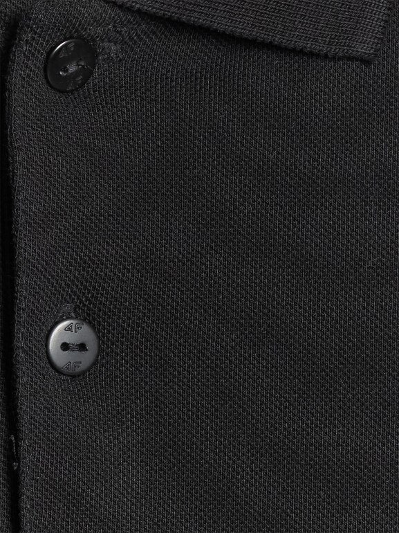 Chłopięca koszulka polo 4F 4FJRAW25TPTSM0749 - czarna