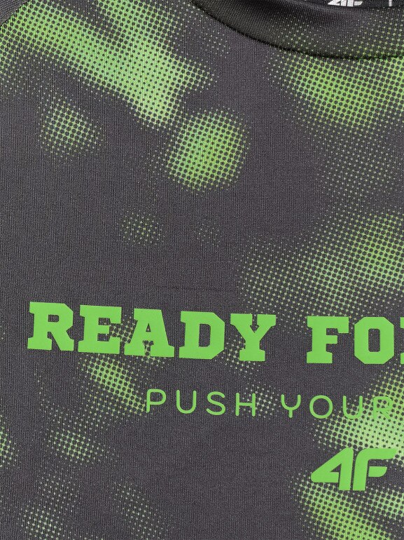 Chłopięca koszulka treningowa 4F 4FJRSS26TFTSM2389 - multikolor