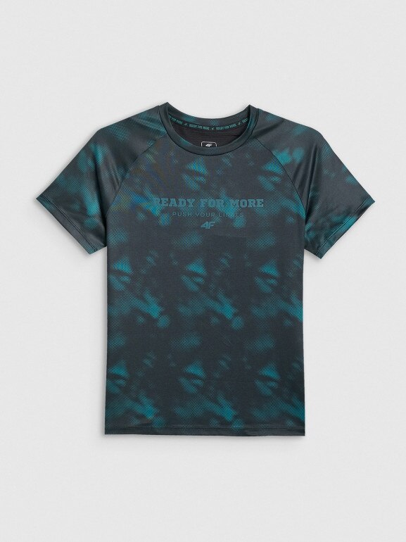 Chłopięca koszulka treningowa 4F 4FJRSS26TFTSM2389 - multikolor