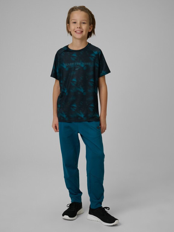 Chłopięca koszulka treningowa 4F 4FJRSS26TFTSM2389 - multikolor