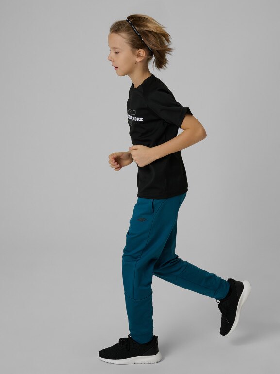 Chłopięca koszulka treningowa 4F 4FJRSS26TFTSM2391 - czarna