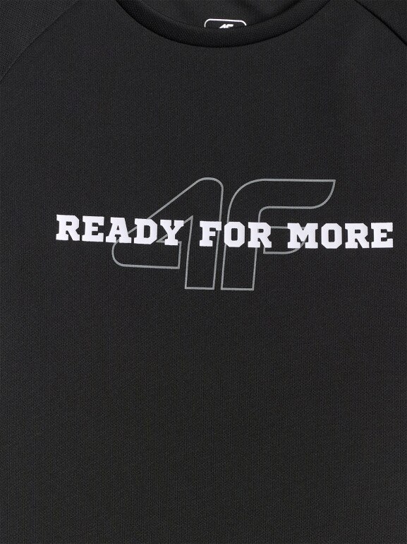 Chłopięca koszulka treningowa 4F 4FJRSS26TFTSM2391 - czarna