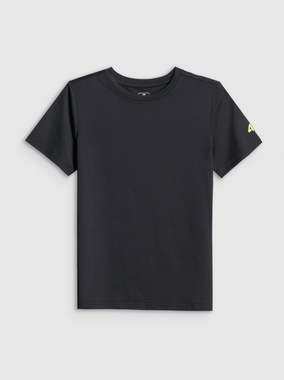Chłopięca koszulka treningowa 4F 4FJWSS26TFTSM1966 - czarna