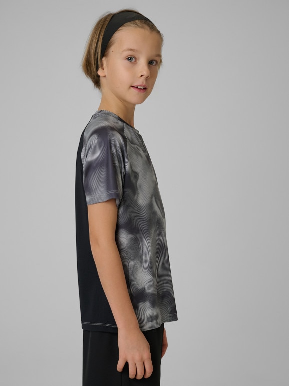 Chłopięca koszulka treningowa 4F 4FJWSS26TFTSM1971 - szara