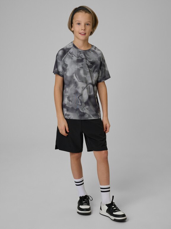 Chłopięca koszulka treningowa 4F 4FJWSS26TFTSM1971 - szara