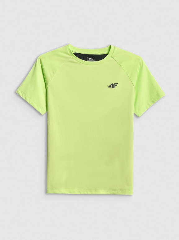 Chłopięca koszulka treningowa 4F 4FJWSS26TFTSM1971 - zielona