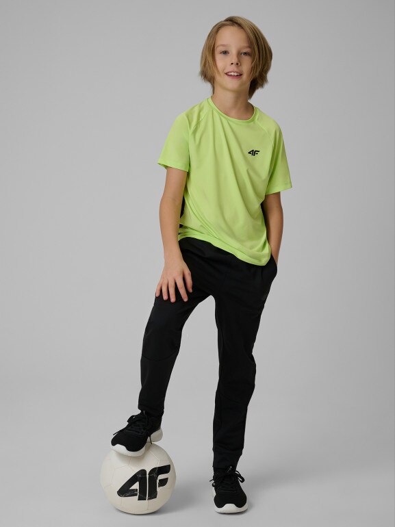 Chłopięca koszulka treningowa 4F 4FJWSS26TFTSM1971 - zielona