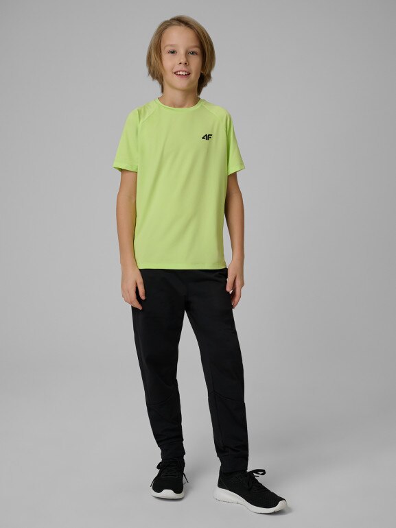 Chłopięca koszulka treningowa 4F 4FJWSS26TFTSM1971 - zielona