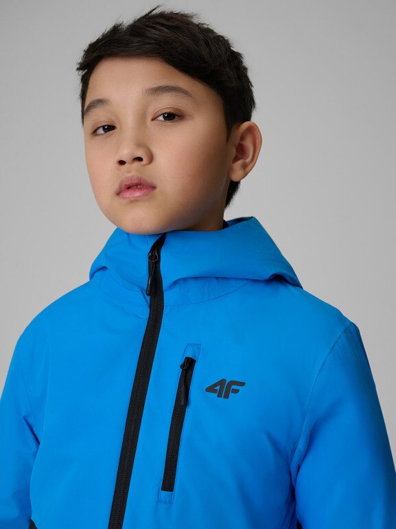 Chłopięca kurtka przejściowa 4F 4FJWSS26TTJAM0957 - niebieska