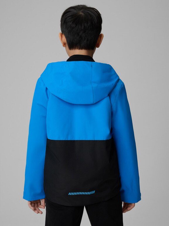 Chłopięca kurtka przejściowa 4F 4FJWSS26TTJAM0957 - niebieska