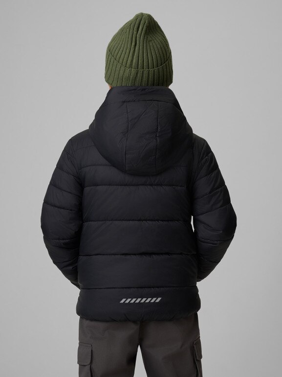 Chłopięca kurtka puchowa pikowana 4F 4FJWSS26TDJAM0741 - czarna